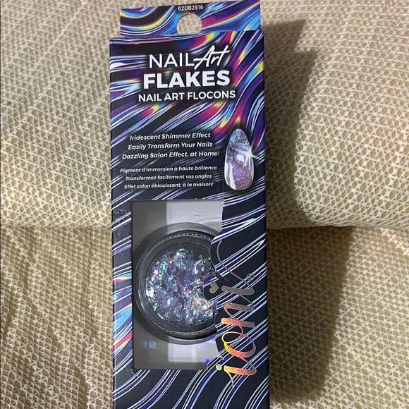 Nail Art. Other - Nail Art Flakes Iridescent Nail Decor - Purple Blue Silver Sparkle